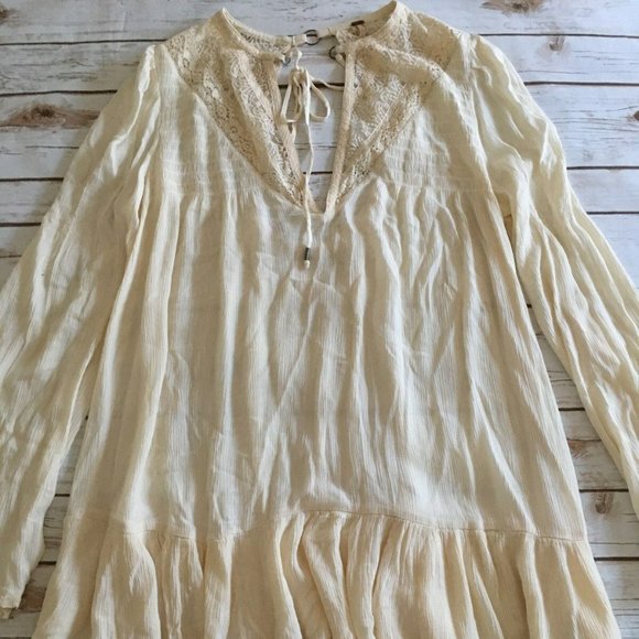 NWOT FREE PEOPLE One Night Victorian Lace Dress-M - Picture 3 of 8